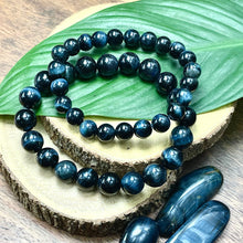 Load image into Gallery viewer, Limited Edition Hawk Eye Aura Shield for Spiritual Growth &amp; Self-Expression 8mm Stretch Bracelet