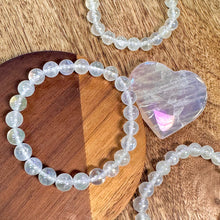 Load image into Gallery viewer, NEW! 🪽 Angel Aura Rose Quartz Love &amp; Light Worker Imprint Blockage Removal &amp; Alchemically Bond 8mm Stretch Bracelet