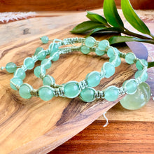Load image into Gallery viewer, NEW! Green Aventurine Wealth, Abundance &amp; Heart Health Woven Inner Strength Collection Nylon Braided Adjustable 6mm Bead Bracelet