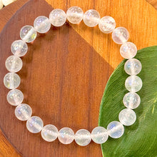 Load image into Gallery viewer, NEW! 🪽 Angel Aura Rose Quartz Love &amp; Light Worker Imprint Blockage Removal &amp; Alchemically Bond 8mm Stretch Bracelet