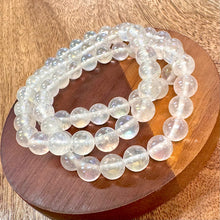 Load image into Gallery viewer, NEW! 🪽 Angel Aura Rose Quartz Love &amp; Light Worker Imprint Blockage Removal &amp; Alchemically Bond 8mm Stretch Bracelet