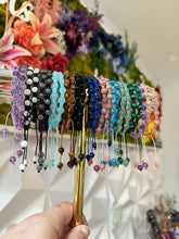 Load image into Gallery viewer, NEW! Rhodonite Emotional Stability, Forgiveness &amp; Self Love Woven Inner Strength Collection Nylon Braided Adjustable 6mm Bead Bracelet