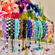 Load image into Gallery viewer, NEW! Green Aventurine Wealth, Abundance &amp; Heart Health Woven Inner Strength Collection Nylon Braided Adjustable 6mm Bead Bracelet