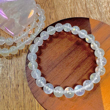Load image into Gallery viewer, NEW! 🪽 Angel Aura Rose Quartz Love &amp; Light Worker Imprint Blockage Removal &amp; Alchemically Bond 8mm Stretch Bracelet