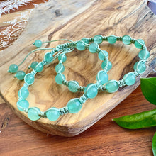 Load image into Gallery viewer, NEW! Green Aventurine Wealth, Abundance &amp; Heart Health Woven Inner Strength Collection Nylon Braided Adjustable 6mm Bead Bracelet