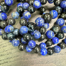 Load image into Gallery viewer, NEW! Limited Maddox&#39;s Power of the Hawk Psychic Attack Protection &amp; Inner Child Magic Hawk Eye Lapis Lazuli Shungite 10mm Stretch Bracelet