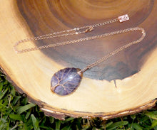 Load image into Gallery viewer, Tree of Life Teardrop Amethyst Wire Wrapped Pendant 30” Rose Gold Necklace
