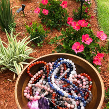 Load image into Gallery viewer, Rhodonite Unconditional Love 108 Mala Necklace Bracelet
