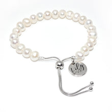Load image into Gallery viewer, Inner Beauty Freshwater Pearl 925 Sterling Silver Adjustable Bracelet