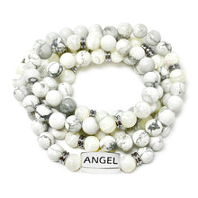 Load image into Gallery viewer, Just Restocked! 4 Left!!! 8mm Elizabeth April Channeled Angel Sacred Geometry Limited Edition Cosmic Species Stretch Mala Bracelet Necklace