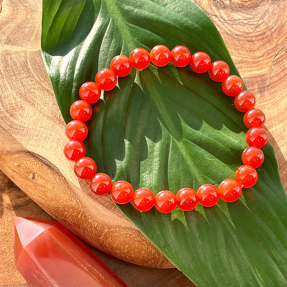 Carnelian Confidence & Spiritual Stimulation 8mm Stretch Bracelet