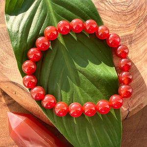 Carnelian Confidence & Spiritual Stimulation 10mm Stretch Bracelet