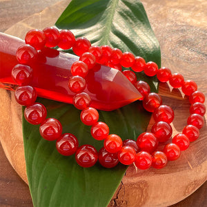 Carnelian Confidence & Spiritual Stimulation 8mm Stretch Bracelet