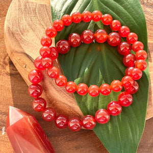 Carnelian Confidence & Spiritual Stimulation 10mm Stretch Bracelet