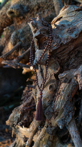 Rosewood Spirituality & Compassion 108 Hand Knotted Mala with Tassel Necklace