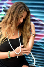 Load image into Gallery viewer, Power Moon Dreamy Druzy Gemstone Pendant 18&quot; White Gold Necklace