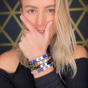 10mm Elizabeth April Channeled Anunnaki Sacred Geometry Limited Edition Cosmic Species Stretch Bracelet