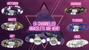 10mm Elizabeth April Channeled Anunnaki Sacred Geometry Limited Edition Cosmic Species Stretch Bracelet