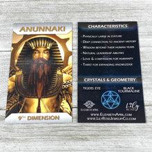 Load image into Gallery viewer, 10mm Elizabeth April Channeled Anunnaki Sacred Geometry Limited Edition Cosmic Species Stretch Bracelet