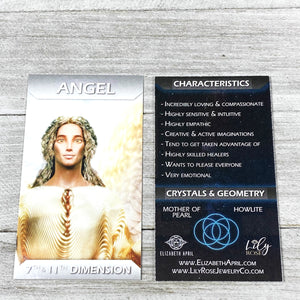 10mm Elizabeth April Channeled Angel Sacred Geometry Limited Edition Cosmic Species Stretch Bracelet