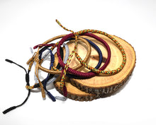 Load image into Gallery viewer, Wine Red Tibetan Buddhist Monk Braided Knot Lucky Bracelet