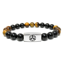 Load image into Gallery viewer, 8mm Elizabeth April Channeled Anunnaki Sacred Geometry Limited Edition Cosmic Species Stretch Bracelet