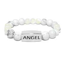 Load image into Gallery viewer, 10mm Elizabeth April Channeled Angel Sacred Geometry Limited Edition Cosmic Species Stretch Bracelet
