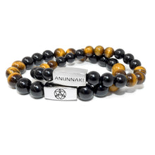 Load image into Gallery viewer, 8mm Elizabeth April Channeled Anunnaki Sacred Geometry Limited Edition Cosmic Species Stretch Bracelet