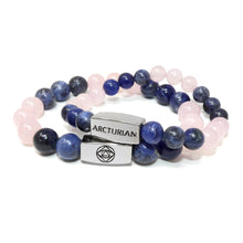 Load image into Gallery viewer, 10mm Elizabeth April Channeled Arcturian Sacred Geometry Limited Edition Cosmic Species Stretch Bracelet