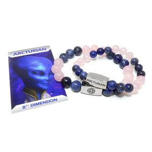 10mm Elizabeth April Channeled Arcturian Sacred Geometry Limited Edition Cosmic Species Stretch Bracelet
