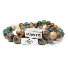 Load image into Gallery viewer, 8mm Elizabeth April Channeled Mantis Sacred Geometry Limited Edition Cosmic Species Stretch Bracelet