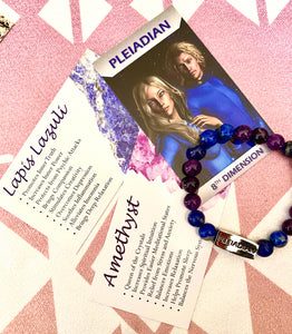 10mm Elizabeth April Channeled Pleiadian Sacred Geometry Limited Edition Cosmic Species Stretch Bracelet
