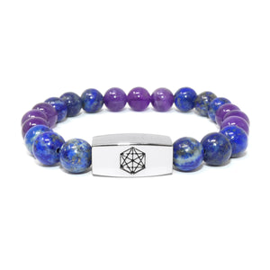 8mm Elizabeth April Channeled Pleiadian Sacred Geometry Limited Edition Cosmic Species Stretch Bracelet