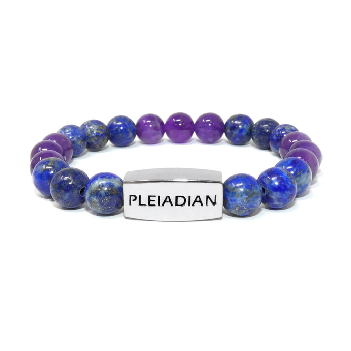 8mm Elizabeth April Channeled Pleiadian Sacred Geometry Limited Edition Cosmic Species Stretch Bracelet