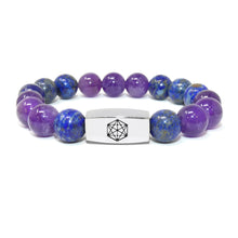Load image into Gallery viewer, 10mm Elizabeth April Channeled Pleiadian Sacred Geometry Limited Edition Cosmic Species Stretch Bracelet