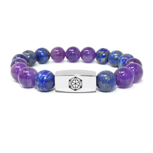 10mm Elizabeth April Channeled Pleiadian Sacred Geometry Limited Edition Cosmic Species Stretch Bracelet