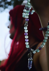 Last 1! Fluorite Confidence Flow 108 Mala Necklace Bracelet