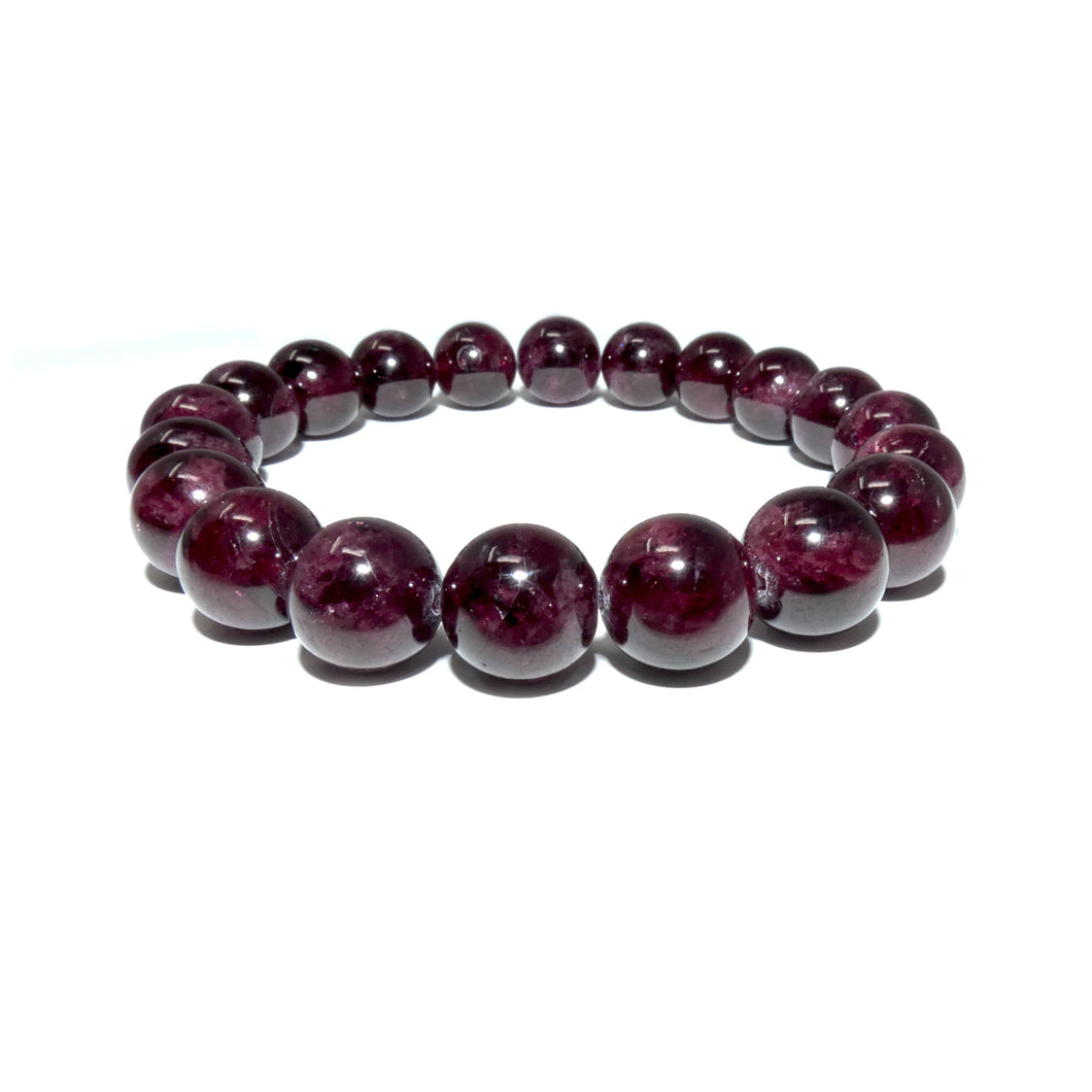 Brazilian Garnet Brave Passionate Love 10mm Stretch Bracelet