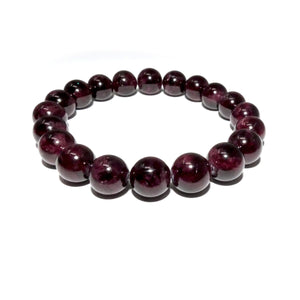 Brazilian Garnet Brave Passionate Love 10mm Stretch Bracelet