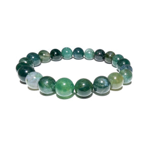 Moss Agate Mother Gaia Growth & Abundance 10mm Stretch Bracelet
