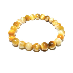 Honey Yellow Tigers Eye Sunny Motivation 8mm Stretch Bracelet