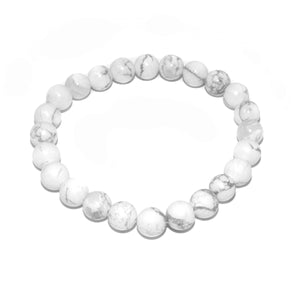 Howlite Happiness Anti-Anxiety 8mm Stretch Bracelet