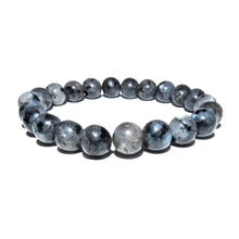 Load image into Gallery viewer, Labradorite Larvakite Power Protector Shaman Stone 8mm Stretch Bracelet