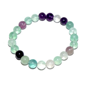 Fluorite Confidence Flow 8mm Stretch Bracelet