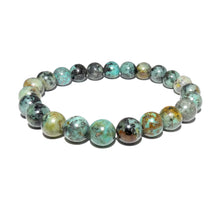 Load image into Gallery viewer, African Turquoise Exploration &amp; Transformation 8mm Stretch Bracelet