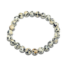 Load image into Gallery viewer, Dalmatian Jasper Nurturing &amp; Playful 8mm Stretch Bracelet