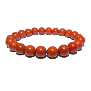 Red Jasper Earth Warrior Freedom Fighter Protection 8mm Stretch Bracelet