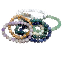 Load image into Gallery viewer, Amethyst Lavender Sage Matte Queen Intuition 8mm Stretch Bracelet
