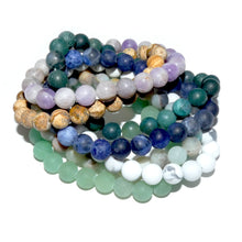 Load image into Gallery viewer, Amethyst Lavender Sage Matte Peaceful &amp; Self Awareness 8mm Stretch Bracelet