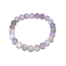 Load image into Gallery viewer, Amethyst Lavender Sage Matte Queen Intuition 8mm Stretch Bracelet
